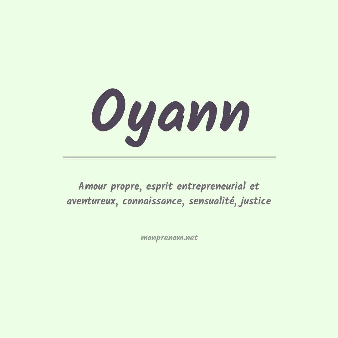 Signification du prénom Oyann