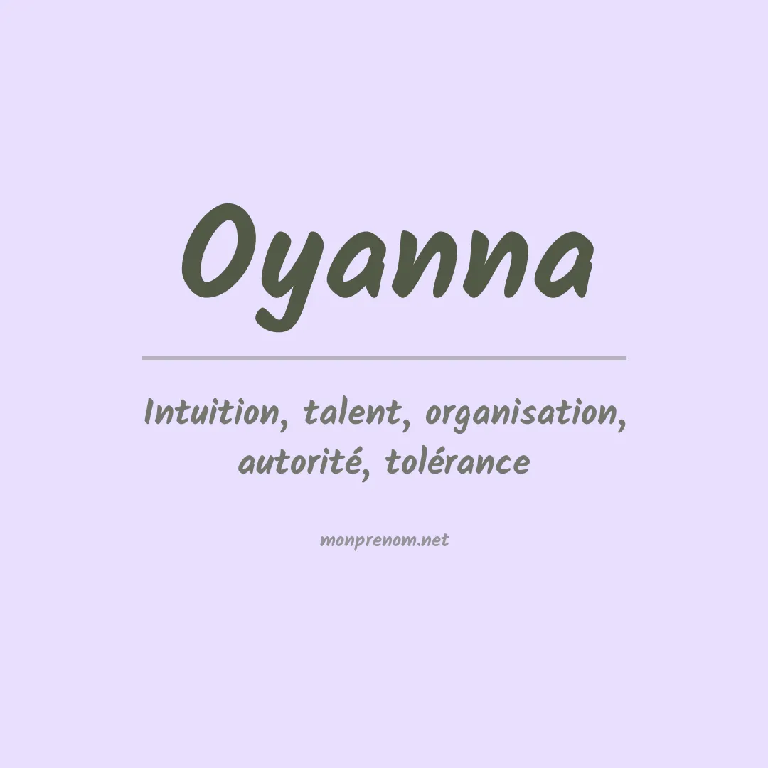 Signification du prénom Oyanna