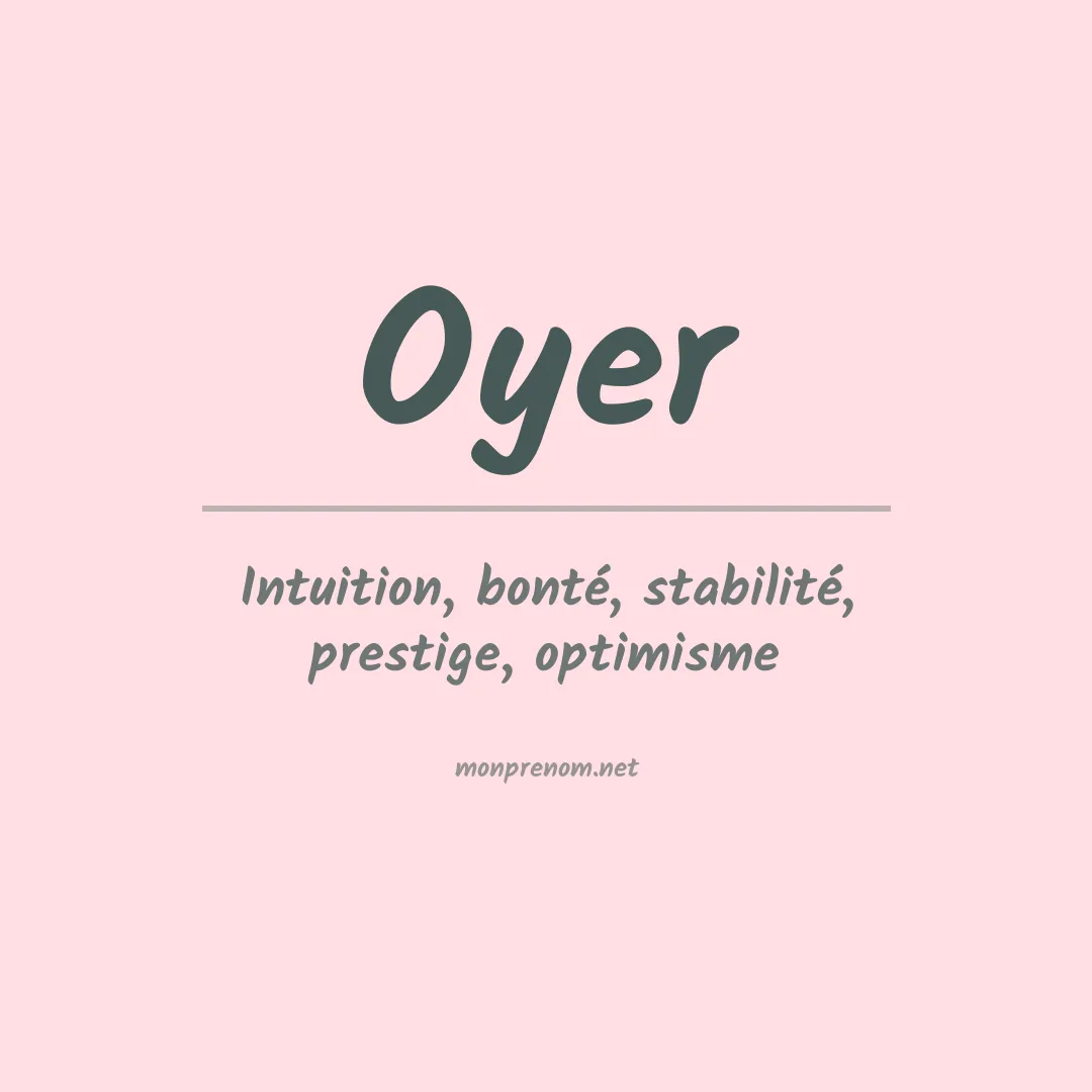Prénom Oyer