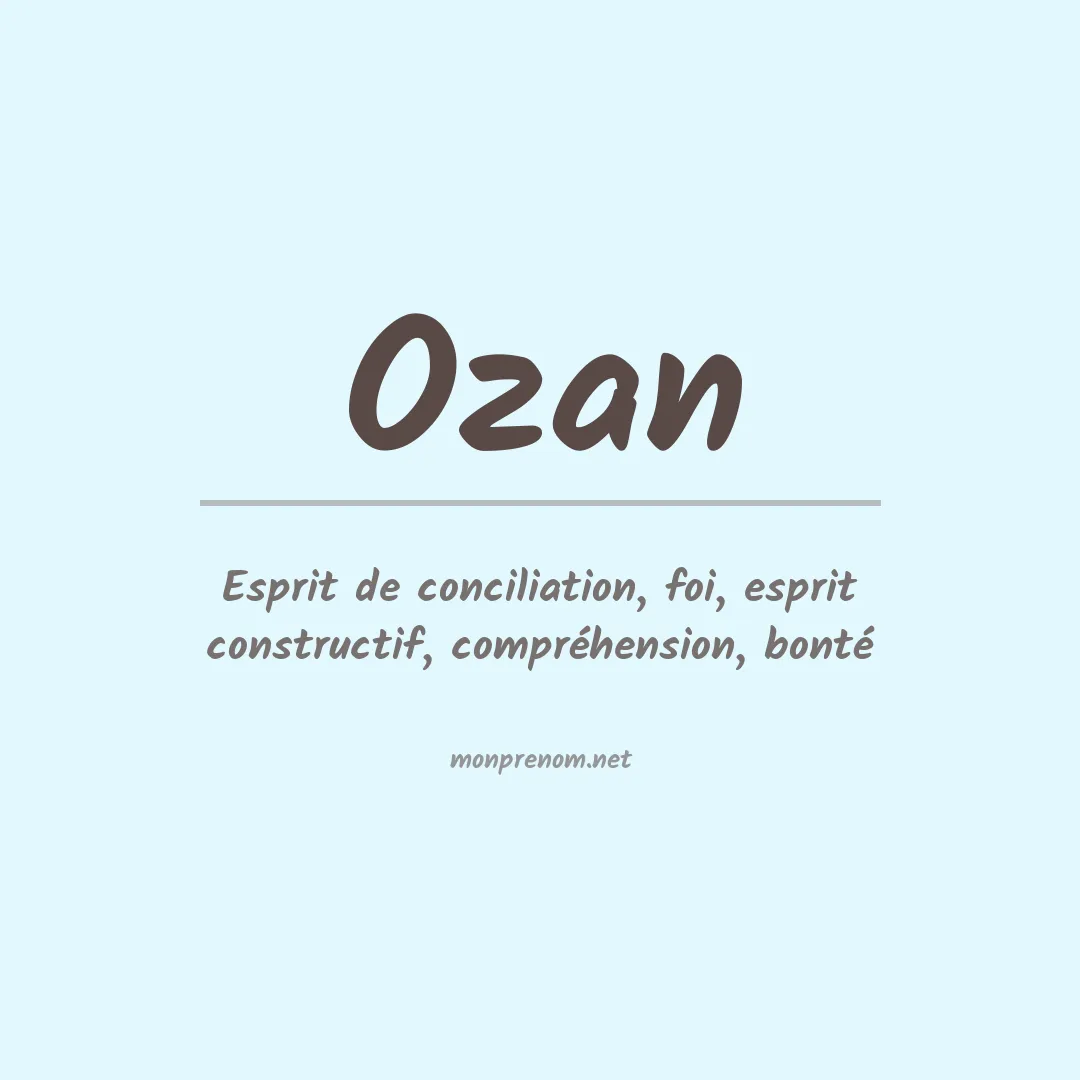 Prénom Ozan