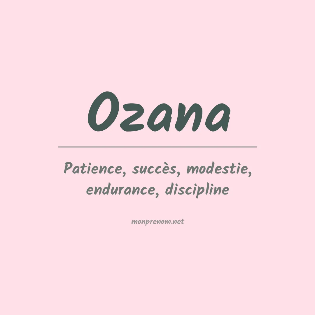Prénom Ozana
