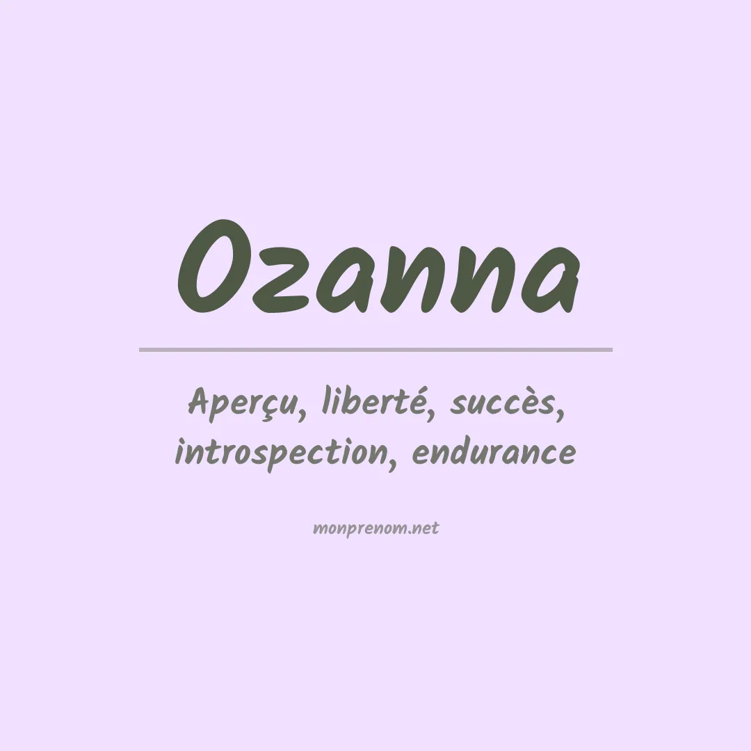 Prénom Ozanna