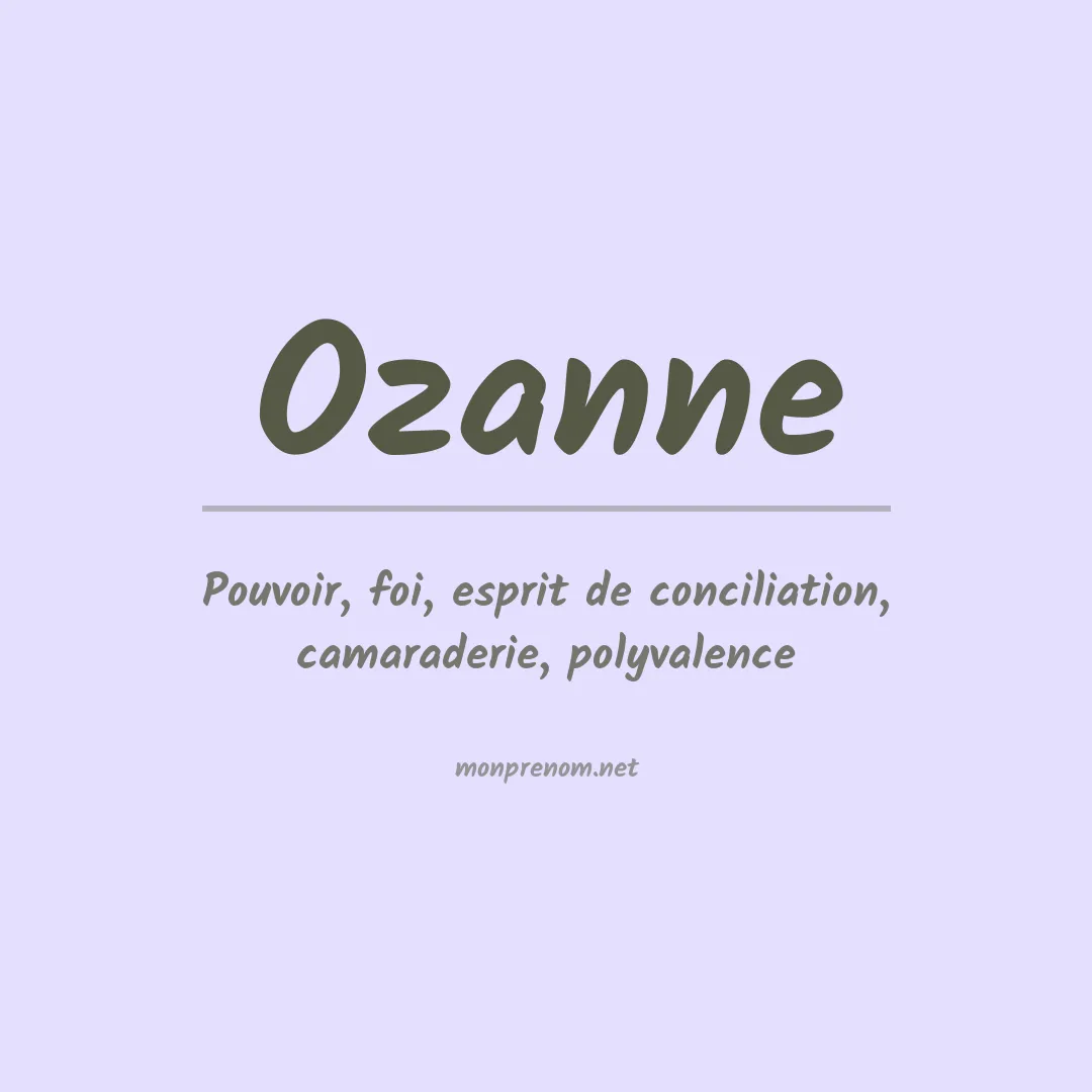Prénom Ozanne