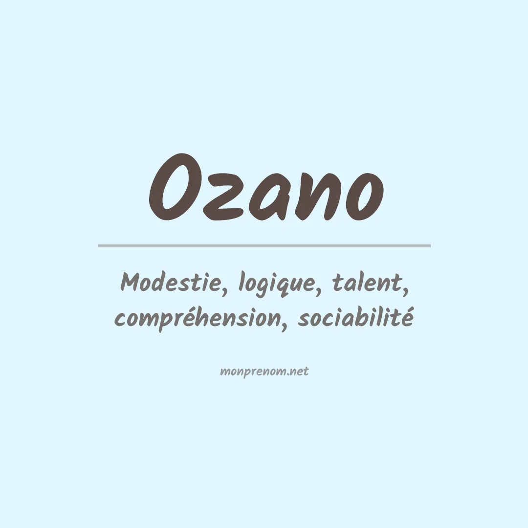 Prénom Ozano
