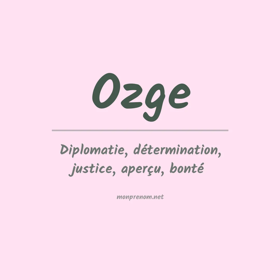 Prénom Ozge