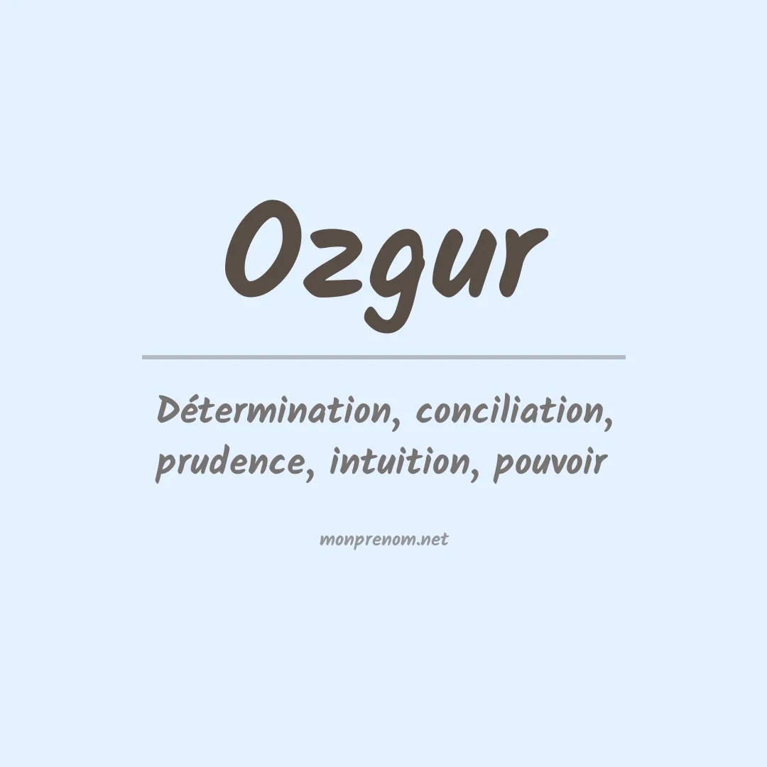Prénom Ozgur