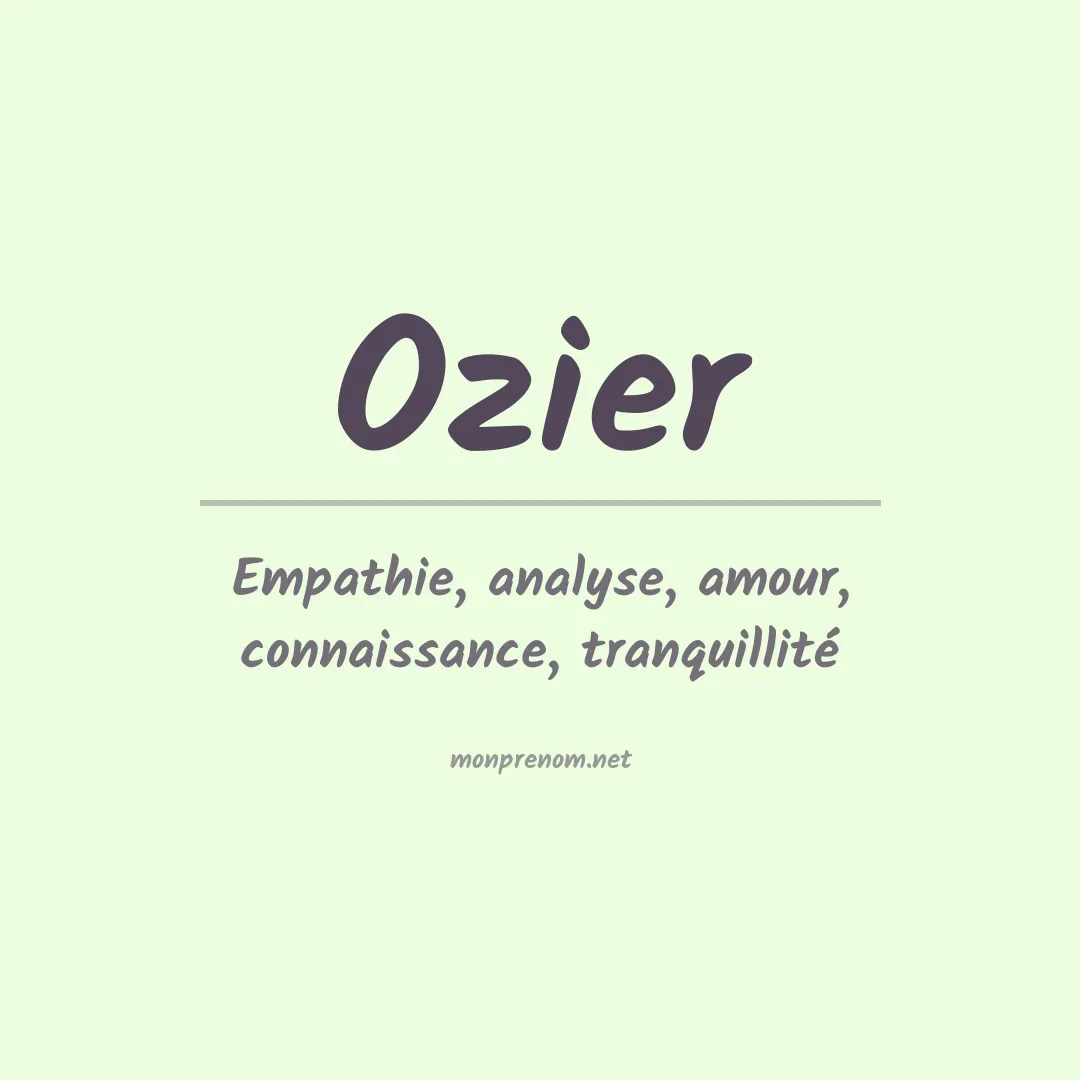 Prénom Ozier
