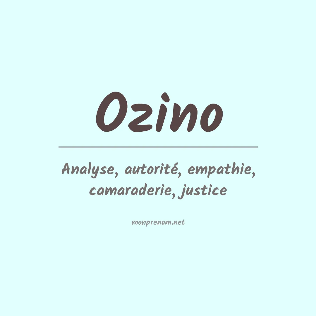 Prénom Ozino