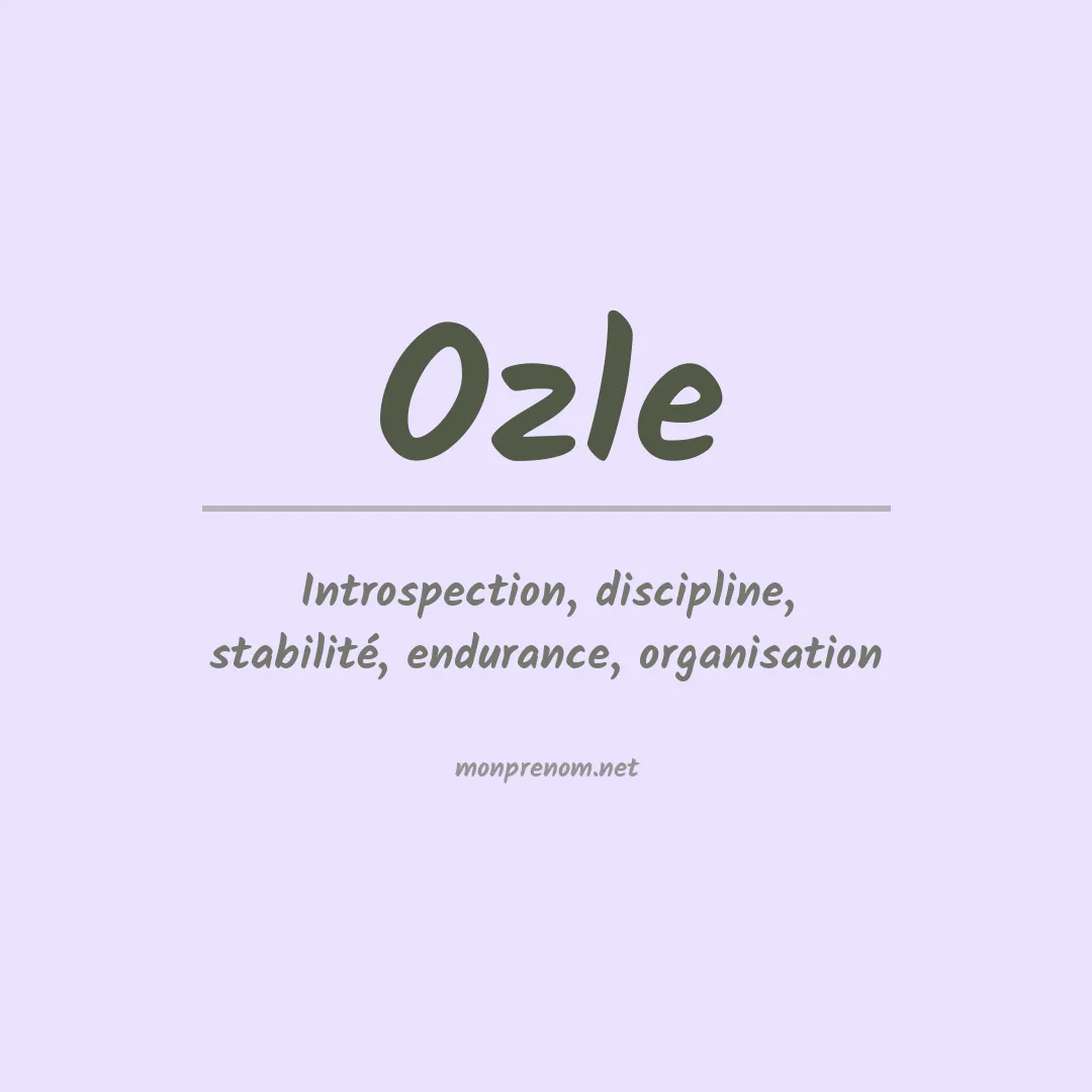 Prénom Ozle