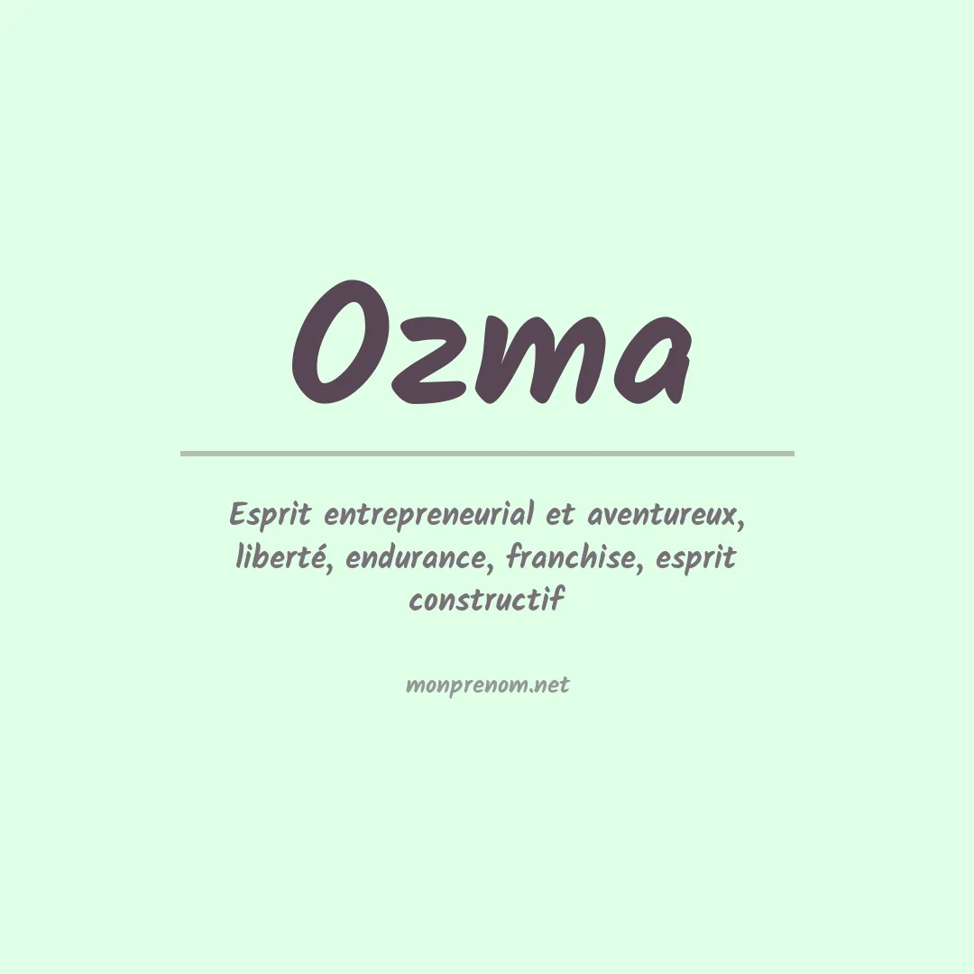 Prénom Ozma