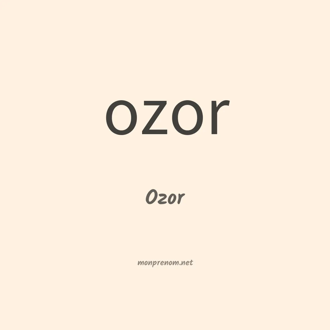 Ozor en chinois
