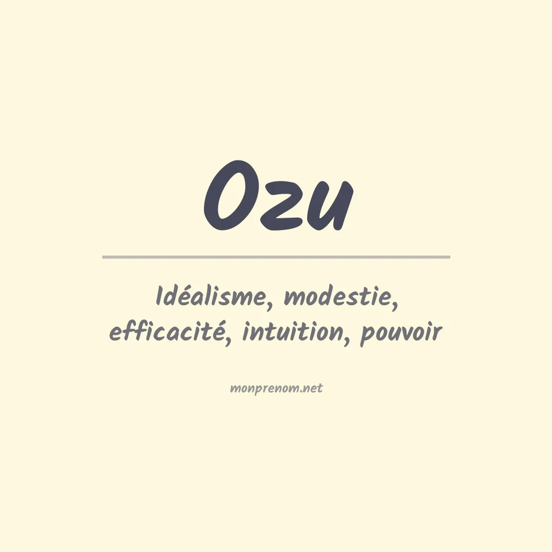 Prénom Ozu