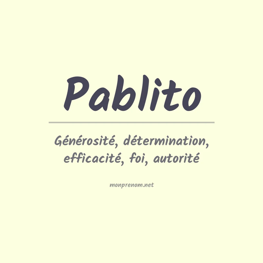 Prénom Pablito