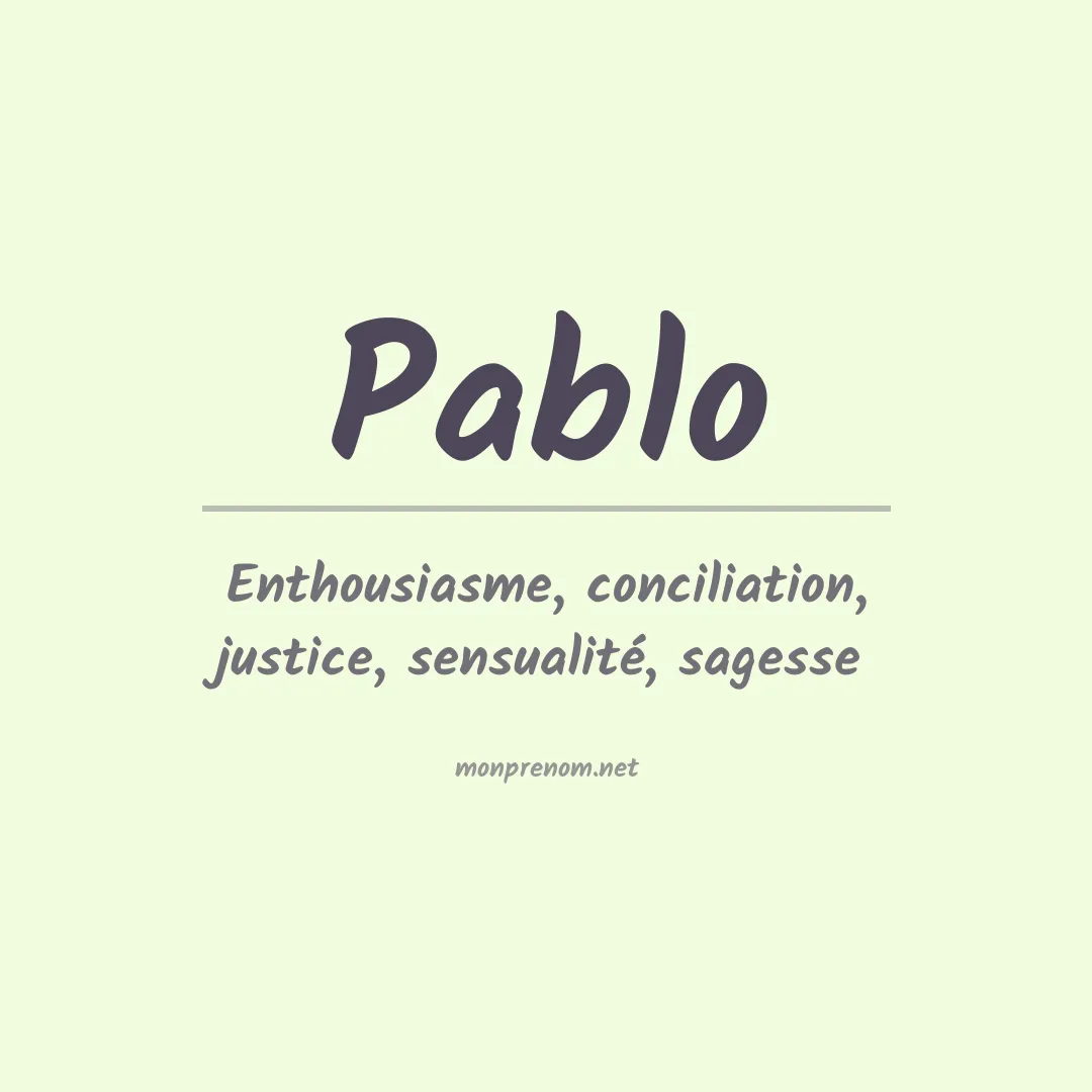 Prénom Pablo