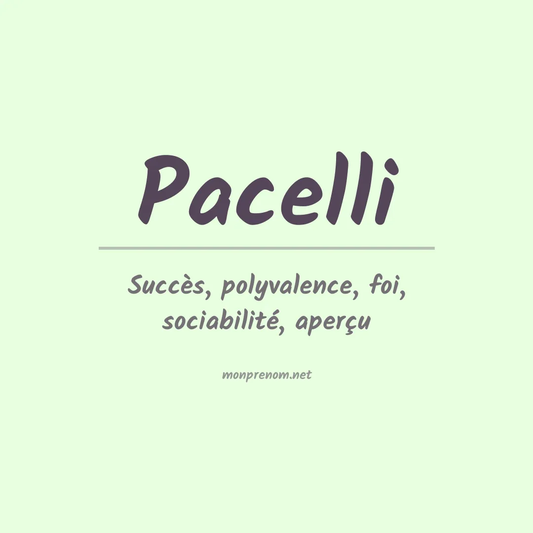 Prénom Pacelli