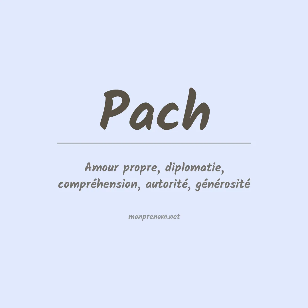 Prénom Pach