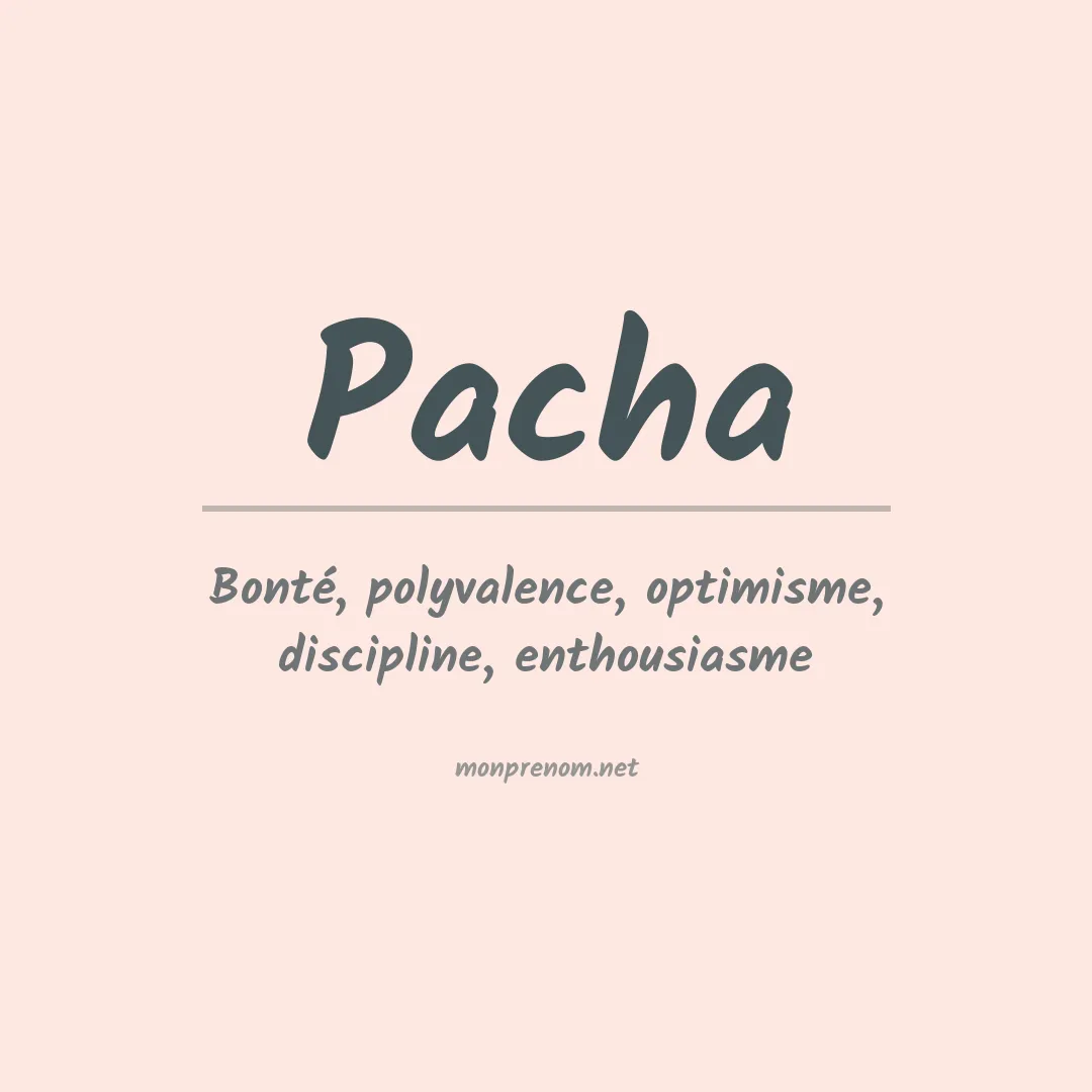 Prénom Pacha