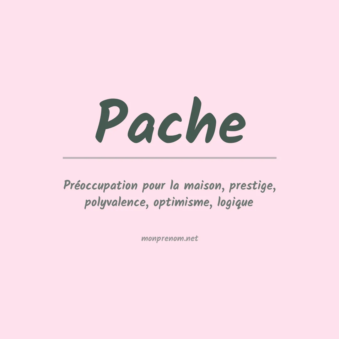 Prénom Pache