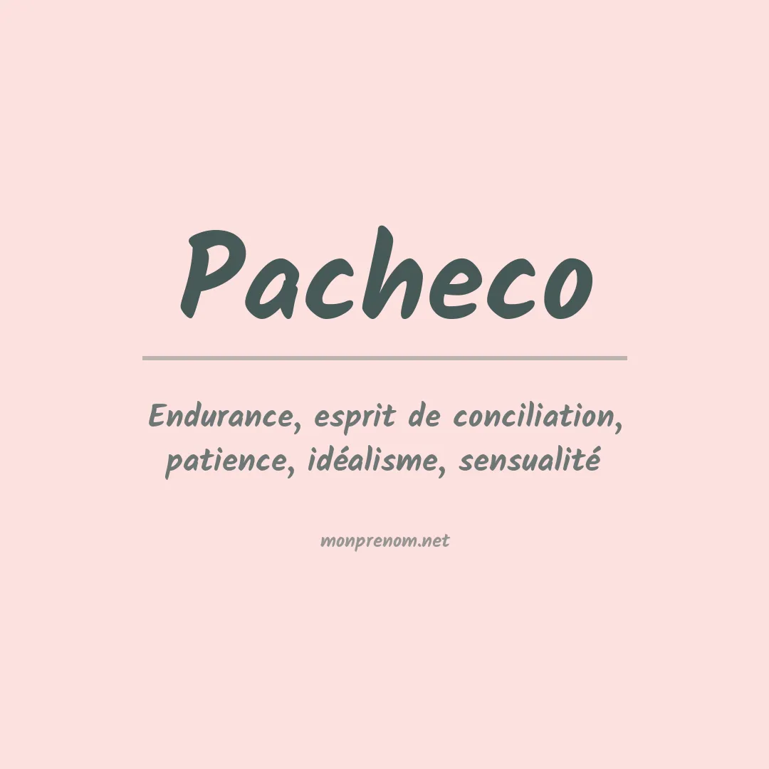 Prénom Pacheco