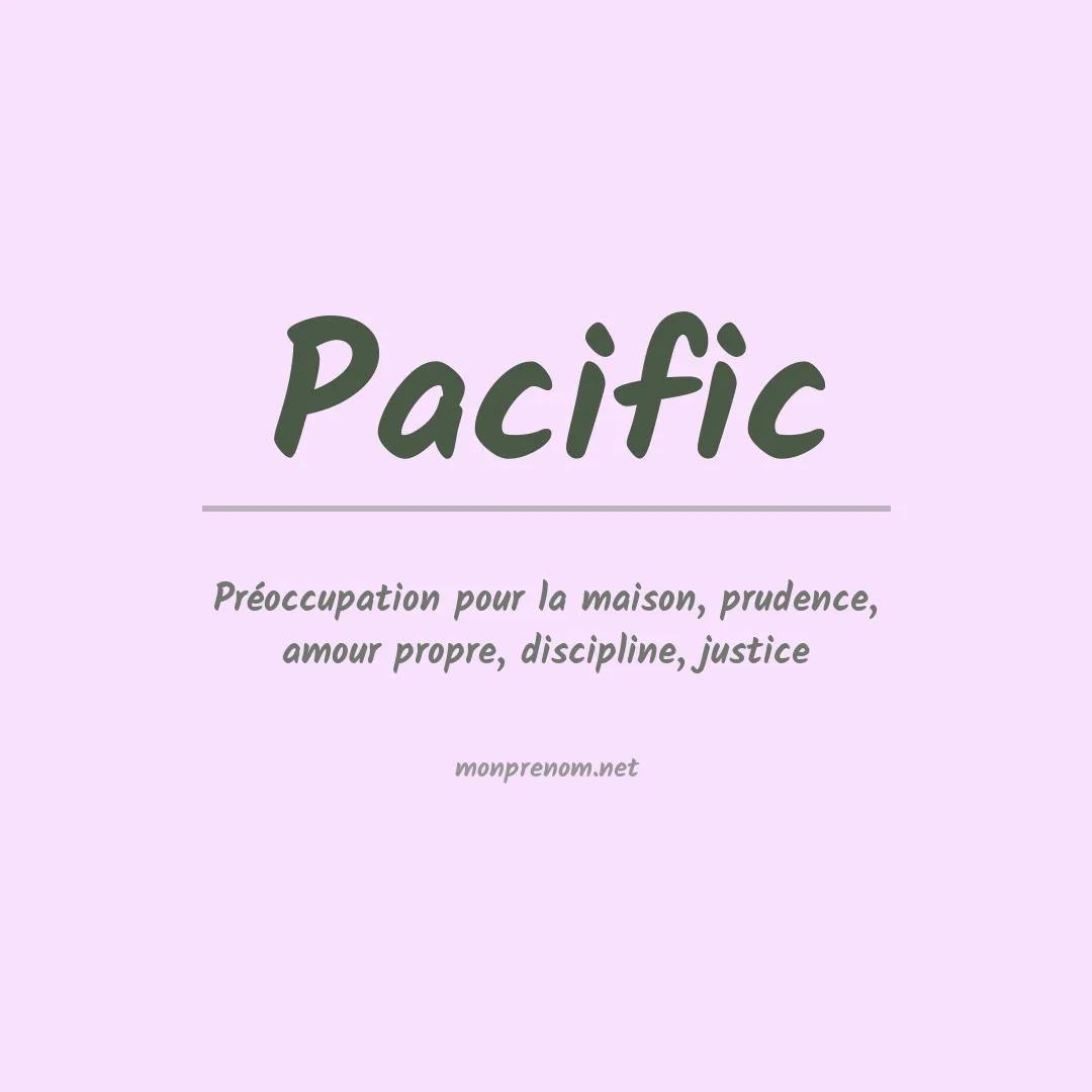 Prénom Pacific