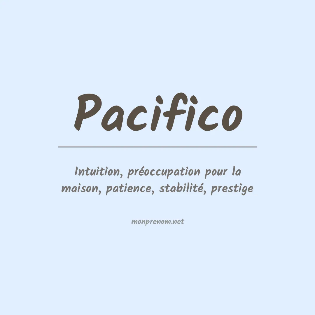 Prénom Pacifico