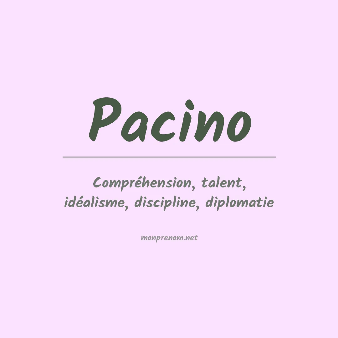 Prénom Pacino