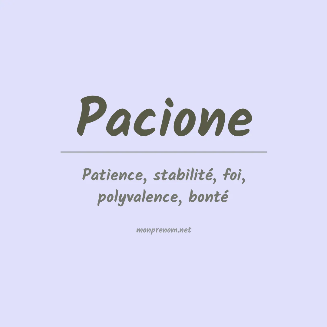 Prénom Pacione