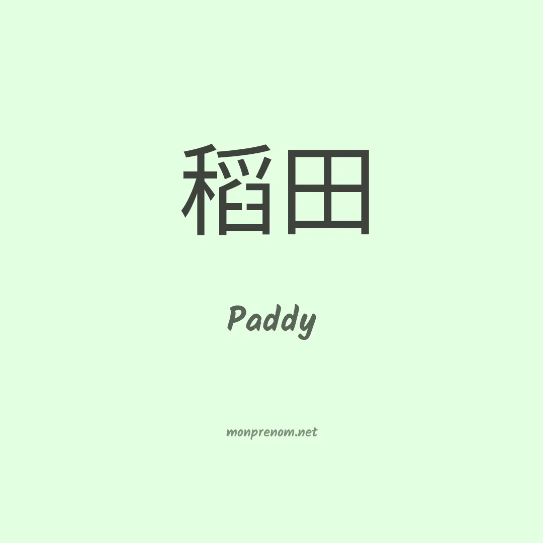 Paddy en chinois