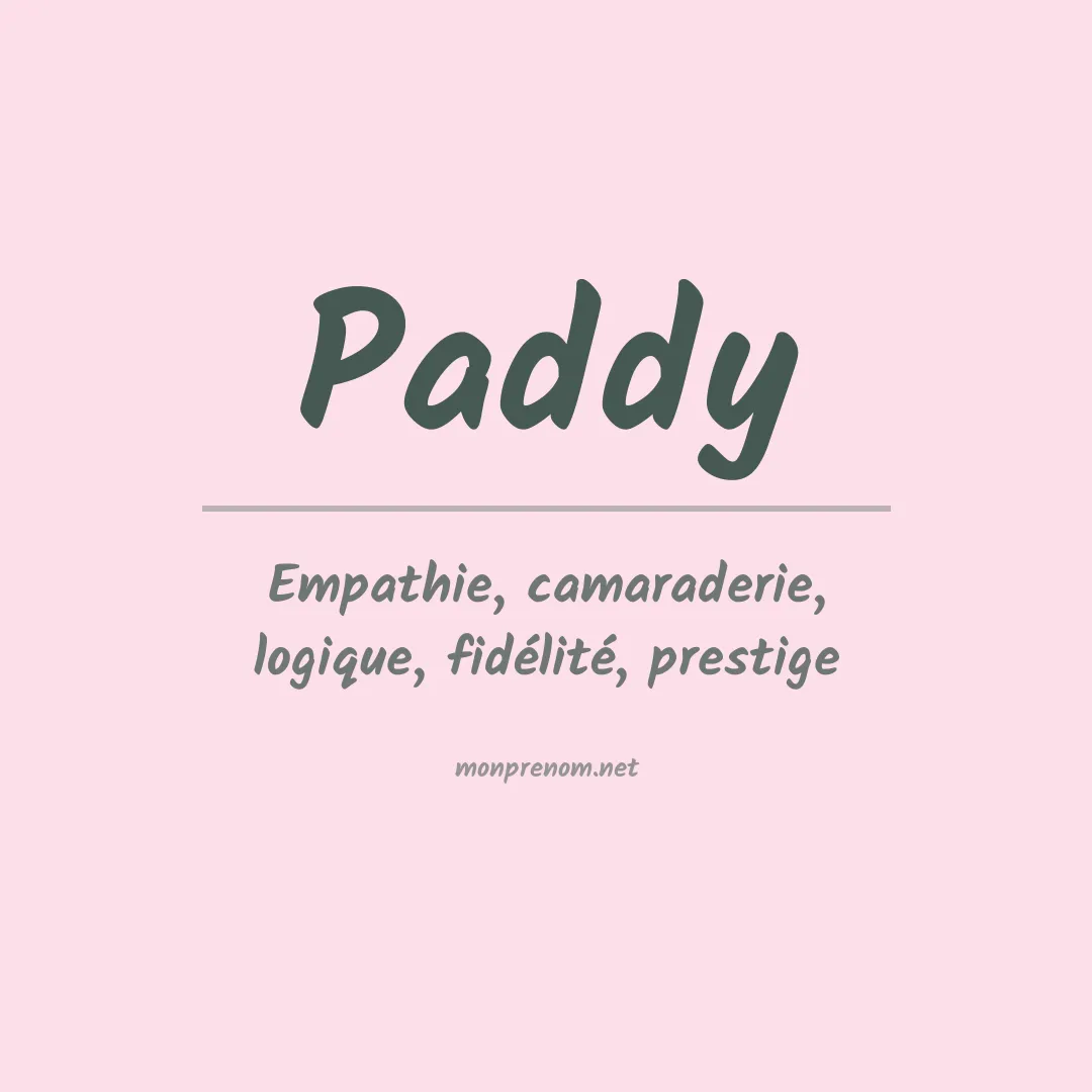 Prénom Paddy