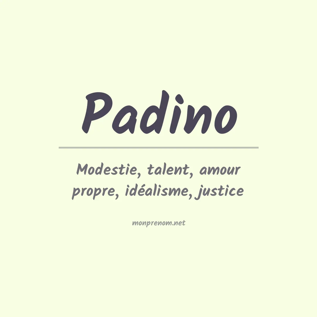 Prénom Padino