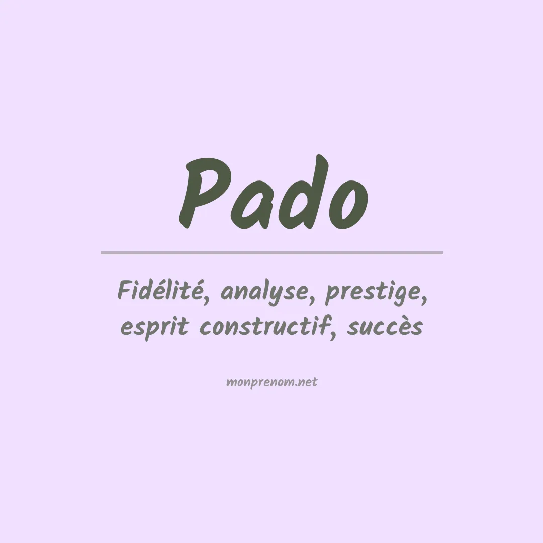 Prénom Pado
