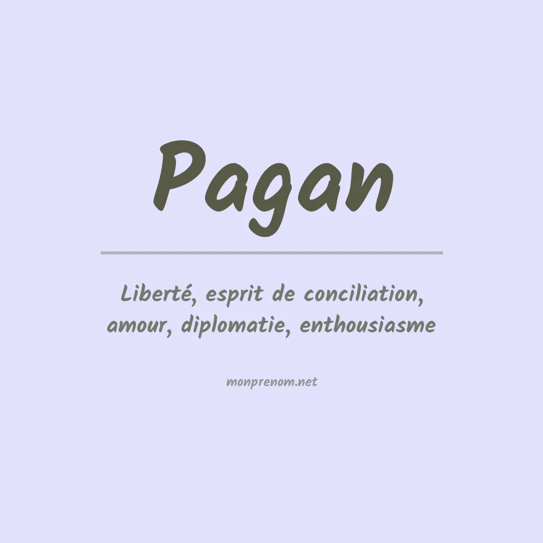 Prénom Pagan