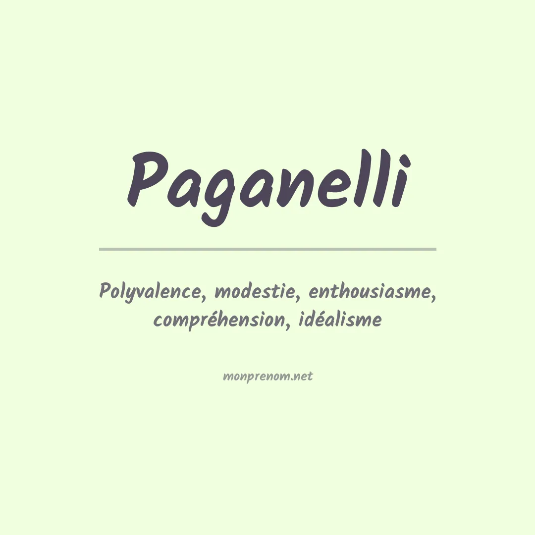 Prénom Paganelli