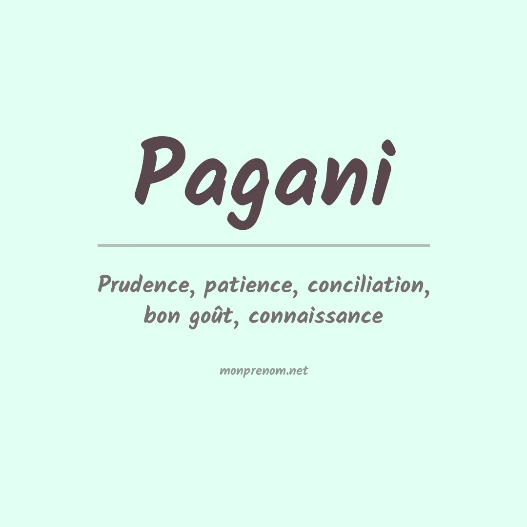 Prénom Pagani