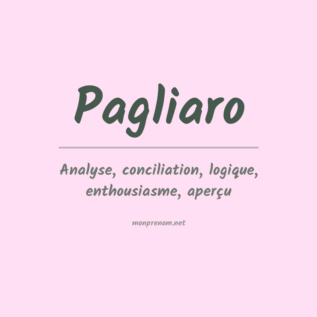 Prénom Pagliaro
