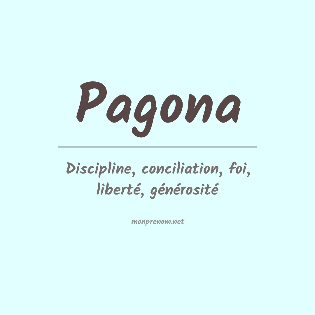 Signification du prénom Pagona