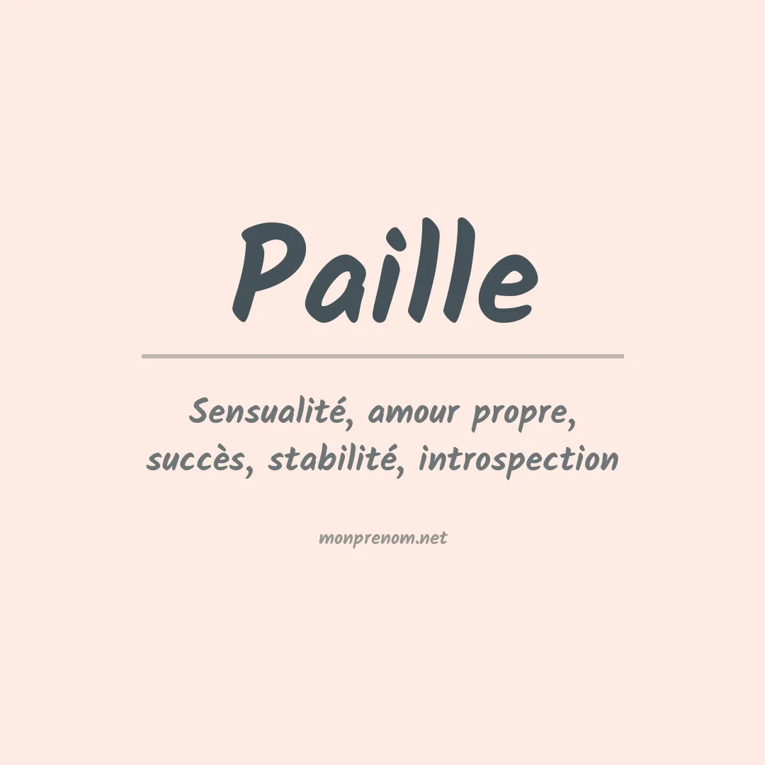 Prénom Paille