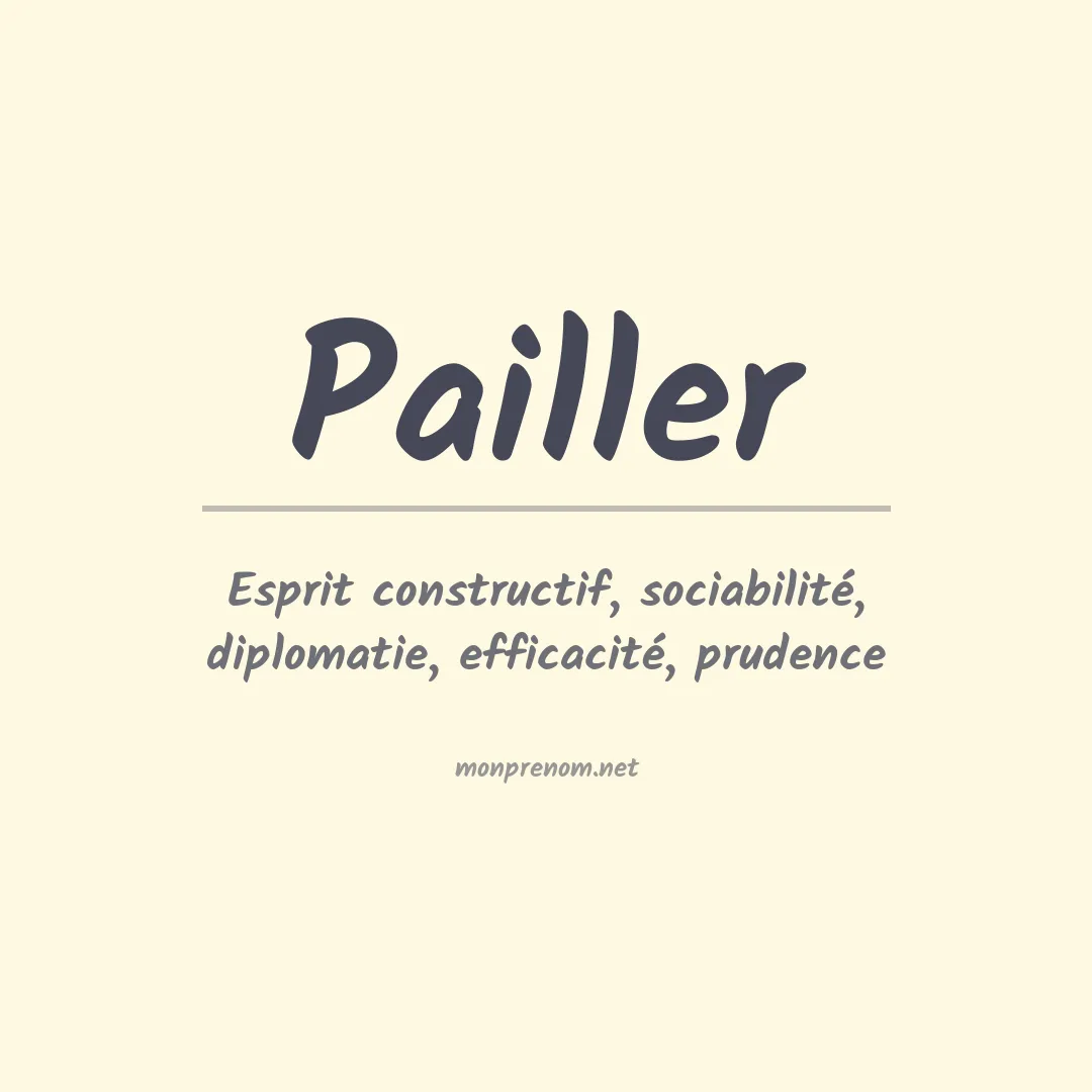 Prénom Pailler