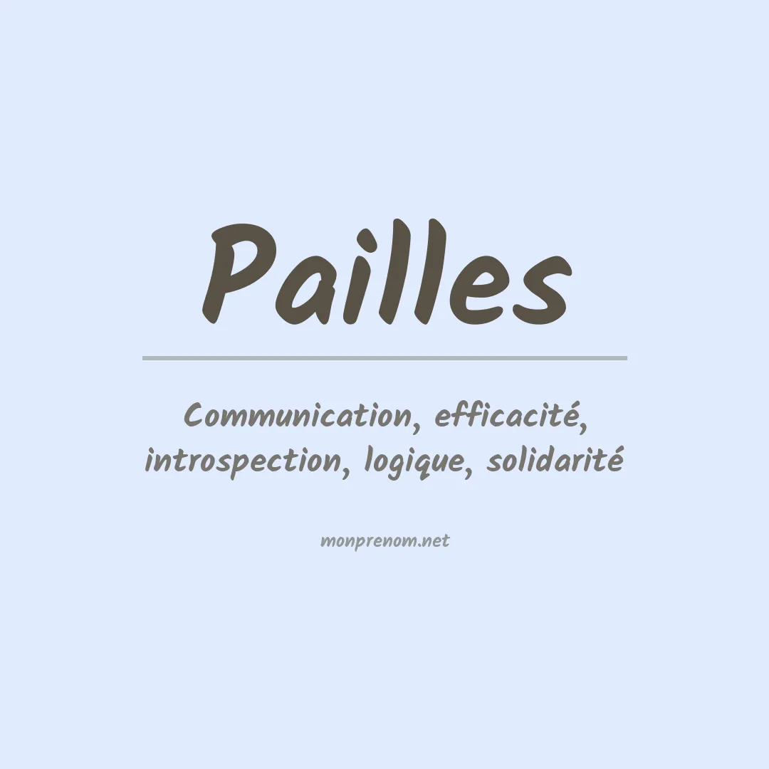 Prénom Pailles