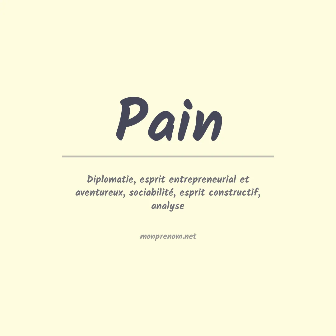 Prénom Pain