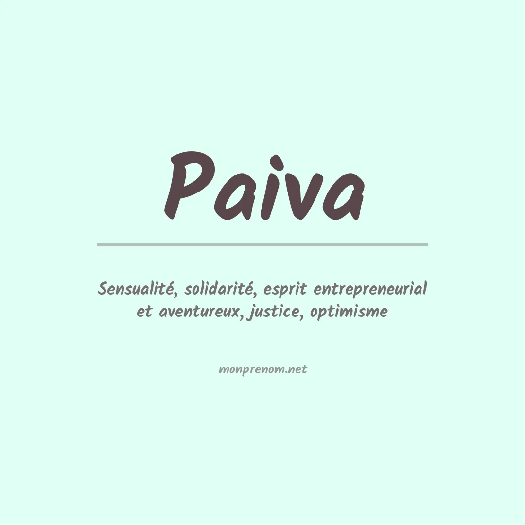 Prénom Paiva