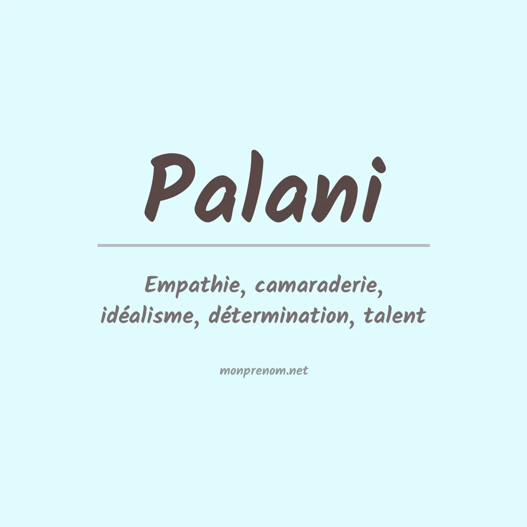 Prénom Palani