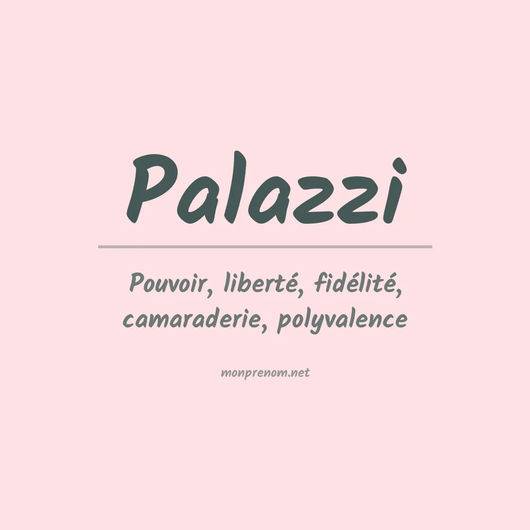 Prénom Palazzi