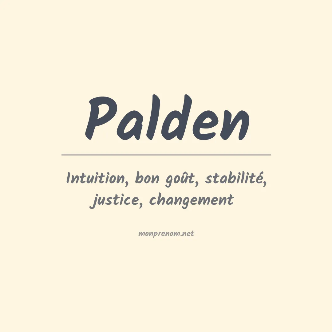 Signification du prénom Palden