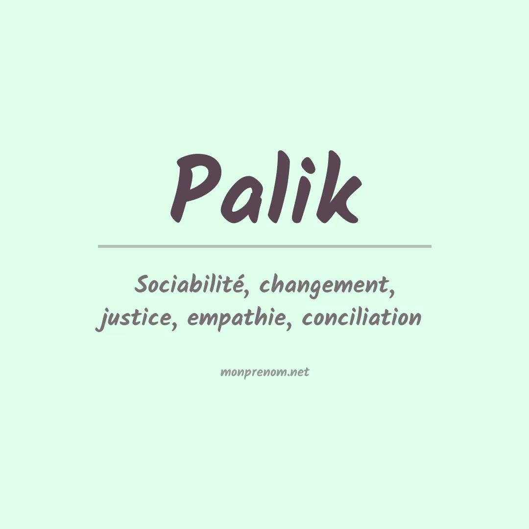 Prénom Palik