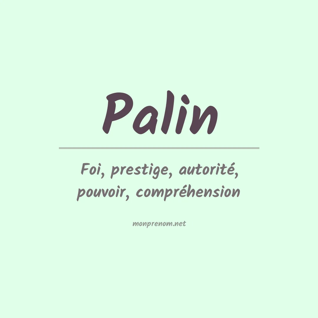 Prénom Palin