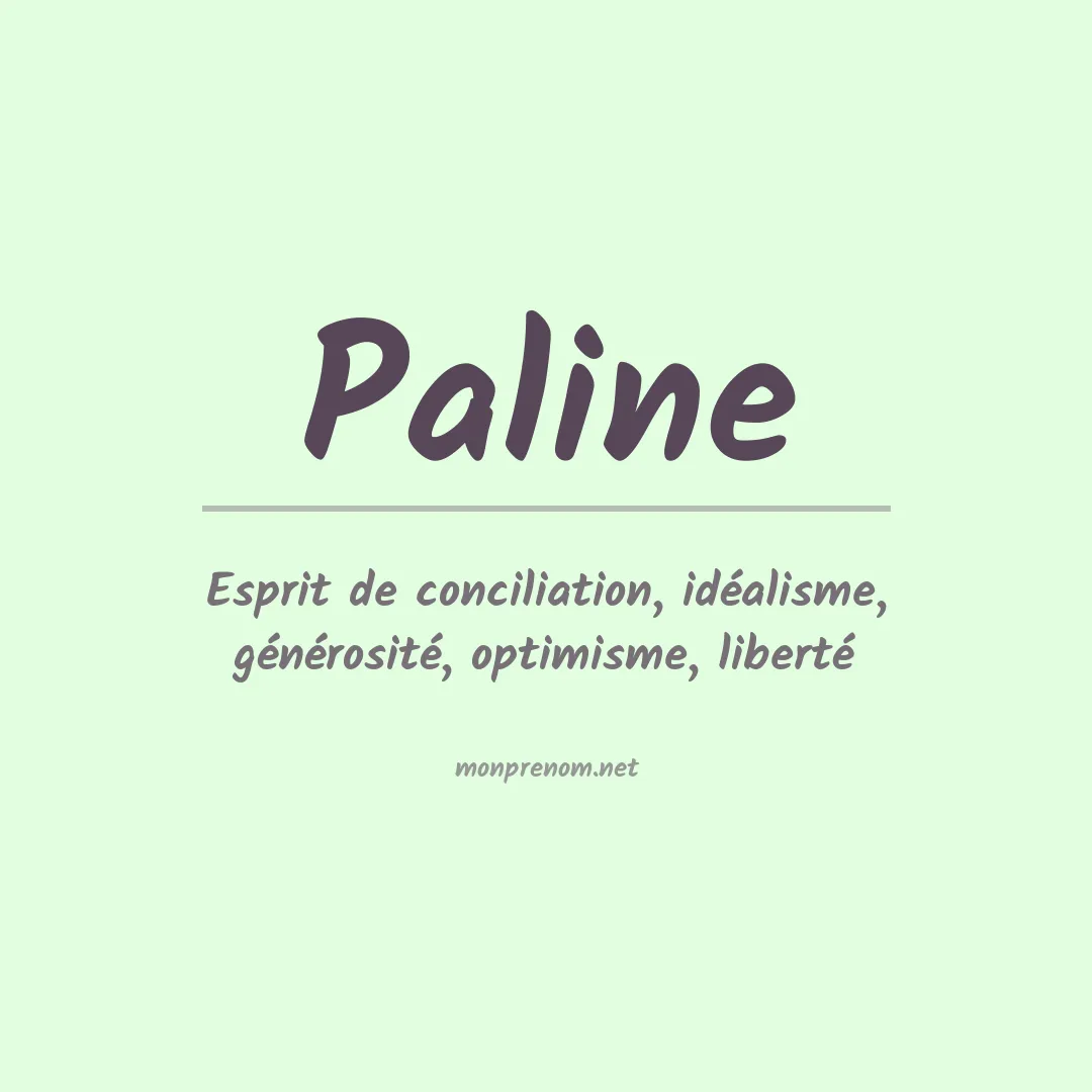 Prénom Paline