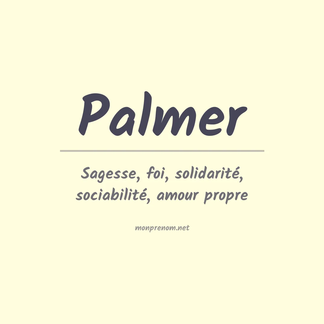 Prénom Palmer