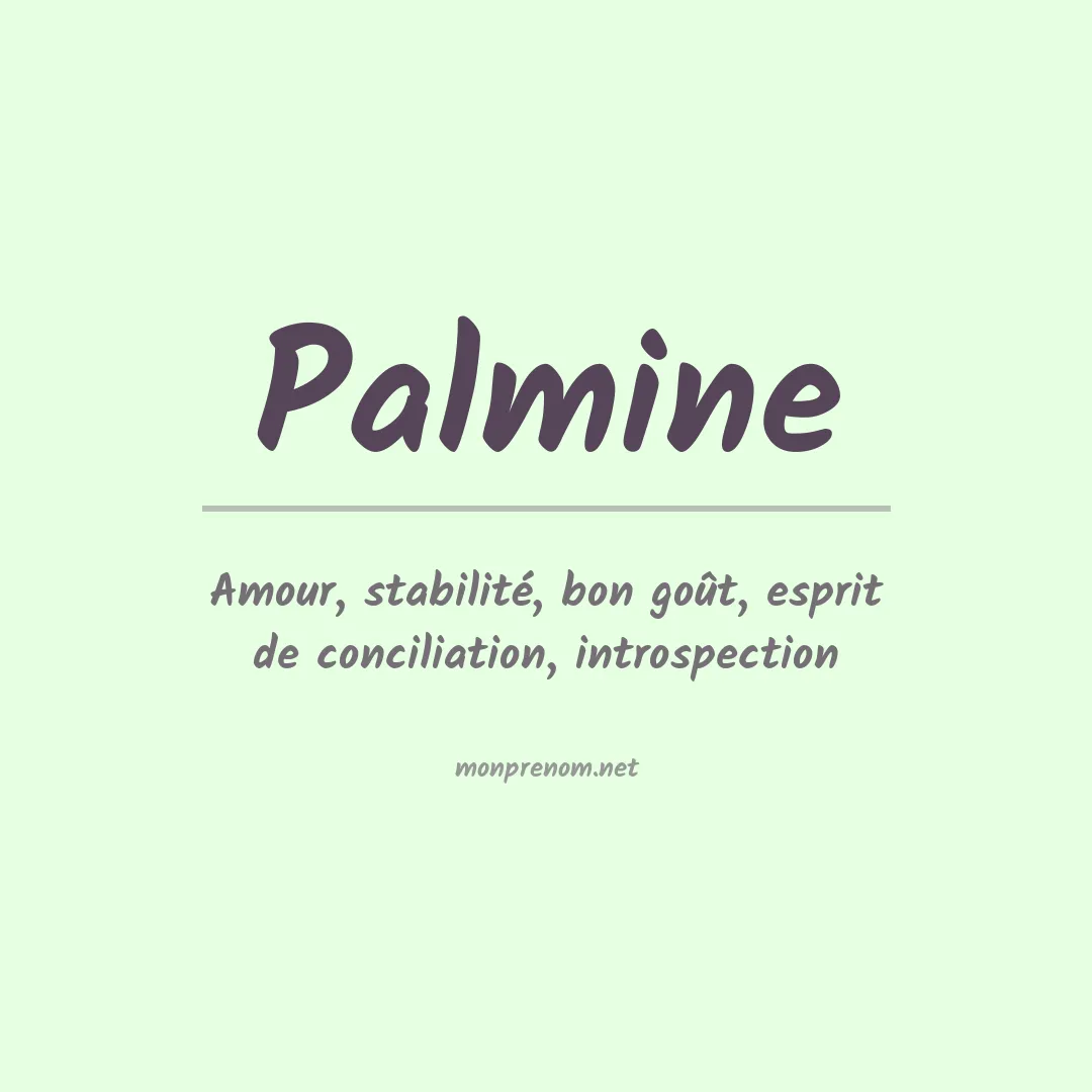 Prénom Palmine