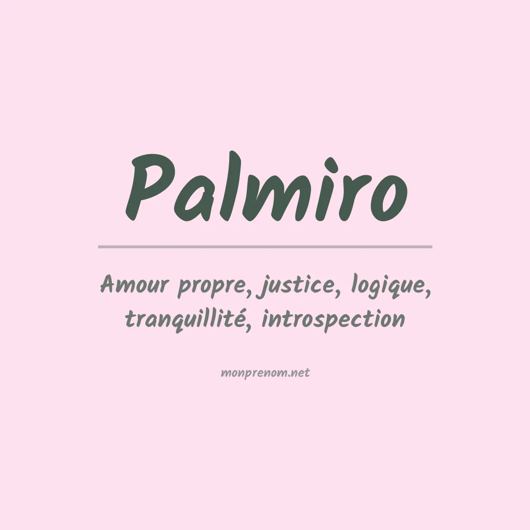 Prénom Palmiro